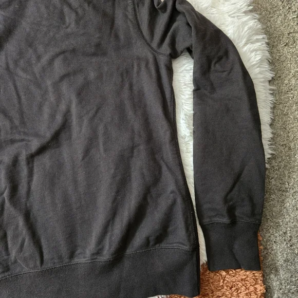 Lucky Brand Zip Up Hooded Sweatshirt Dark Gray Cherry Blossom XS - Picture 9 of 13